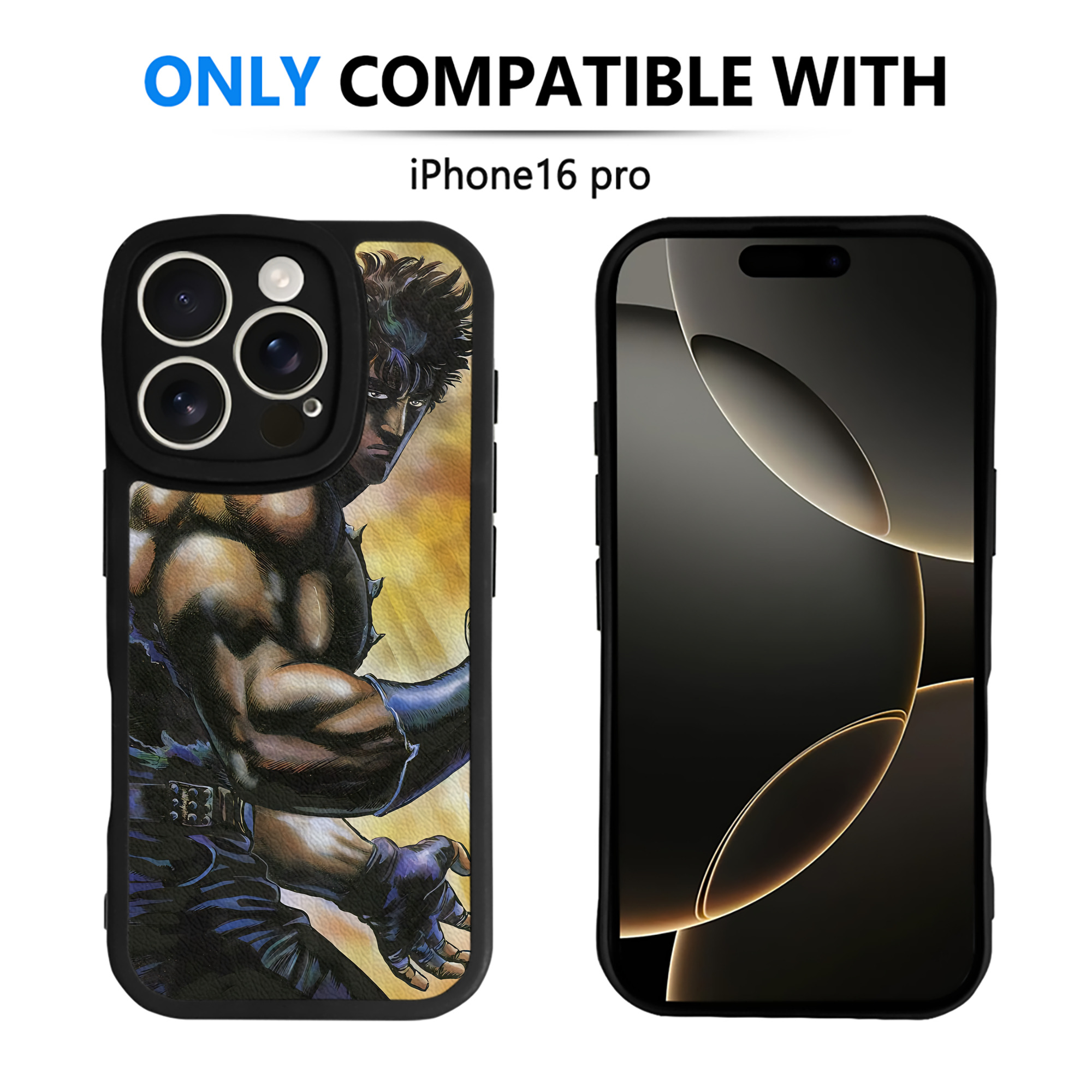 （画像用） 北斗の拳 Fist of the North Star 【iPhone 16シリーズ対応】シリコンスマホケース（レザー調） 材質：シリコン